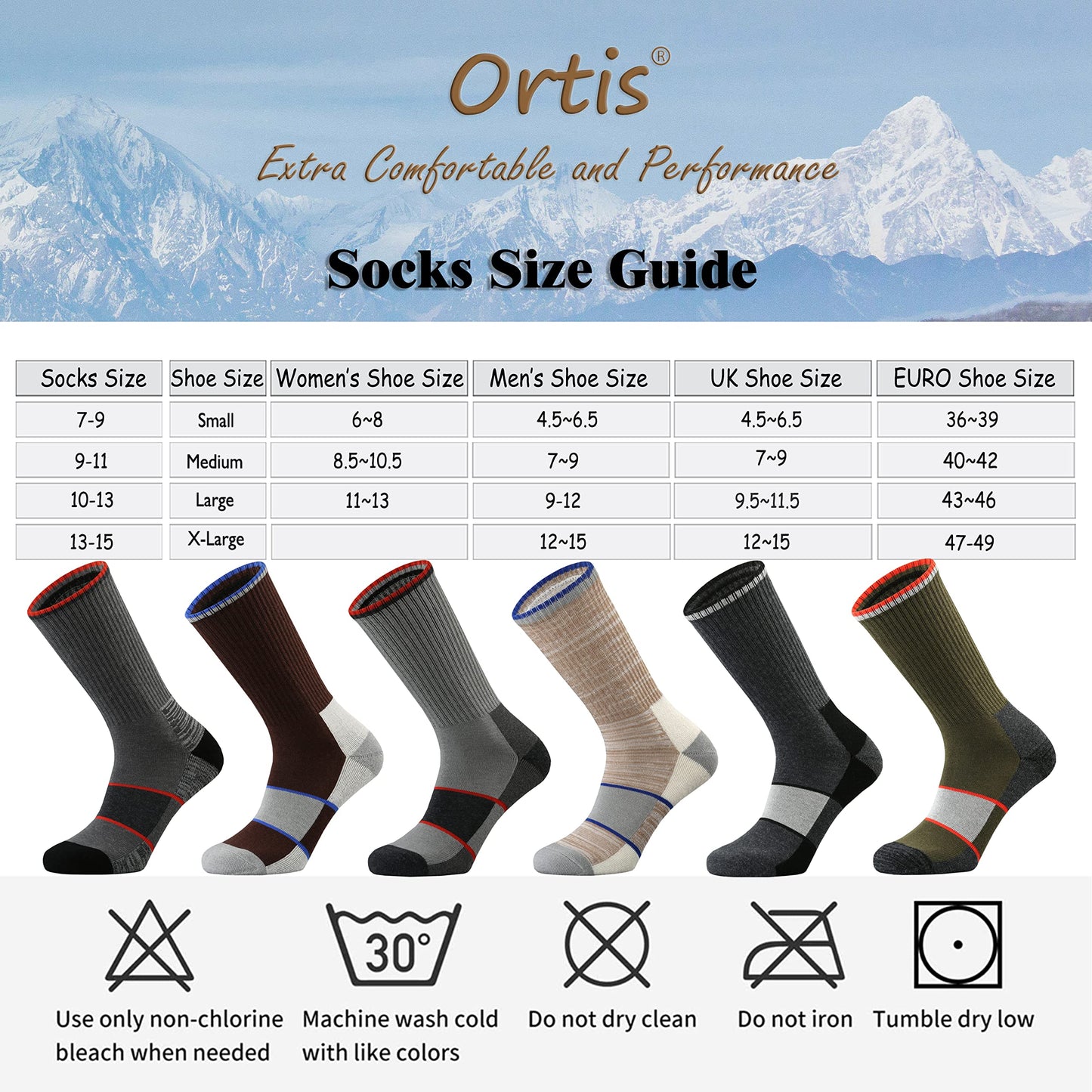 - Ortis Men's Merino Wool | Moisture Wicking Light Weight Breathable | Hiking Socks | 4 pack -