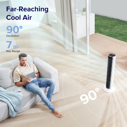 - LEVOIT 28 dB Tower Fan | QuietMark Certified Quiet Electric Cooling Fan -