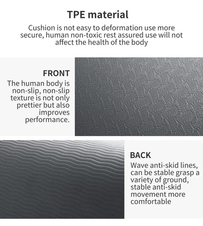 - LaiEr Yoga Mat Extra Size TPE Exercise Mat for Men | Non Slip Mat for Workout -