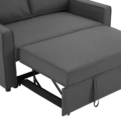 - Home Detail Faux Leather Pull Out Sofa Bed | Two Seater SofaBed Upholstered Settee -
