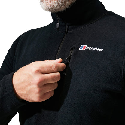 Berghaus Men's Prism Micro Polartec Fleece Jacket, Added Warmth, Extra Comfortable, Black, L