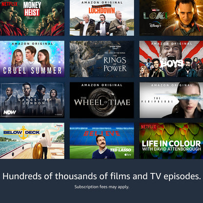 Amazon Fire TV Stick, Alexa Voice Remote, TV controls and access to hundreds of thousands of films and TV episodes