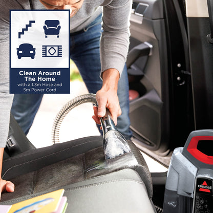 BISSELL SpotClean | Portable Carpet Cleaner | Lifts Spots and Spills with HeatWave Technology | Clean Carpets, Upholstery & Car | 36981 | Black/ Red