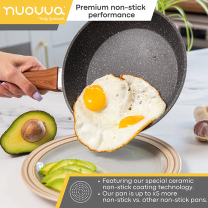 - Non Stick Pots and Pans Set | Induction Hob Pots Set | 15pcs Kitchen Cookware with Lids -