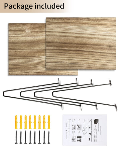 - Petrala Floating Shelves | Set of 2 Hanging Rustic Shelves -