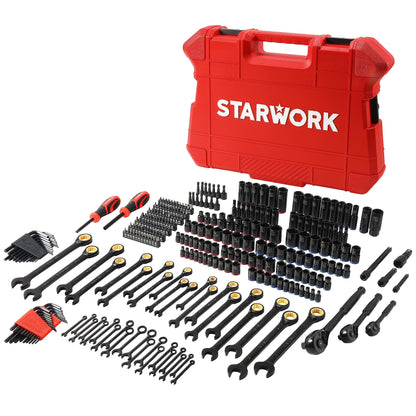 - STARWORK True Mechanic™ | 303-Piece Mechanics Tool Set | 120T Ratcheting Wrench -