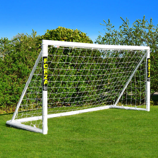 - FORZA 8ft x 4ft Kids Football Goal | Kick Off the Fun! | Durable All Weather uPVC Football Goals [Optional Target Sheet, Garden Football & Carry Bag Included] (Goal Only) -