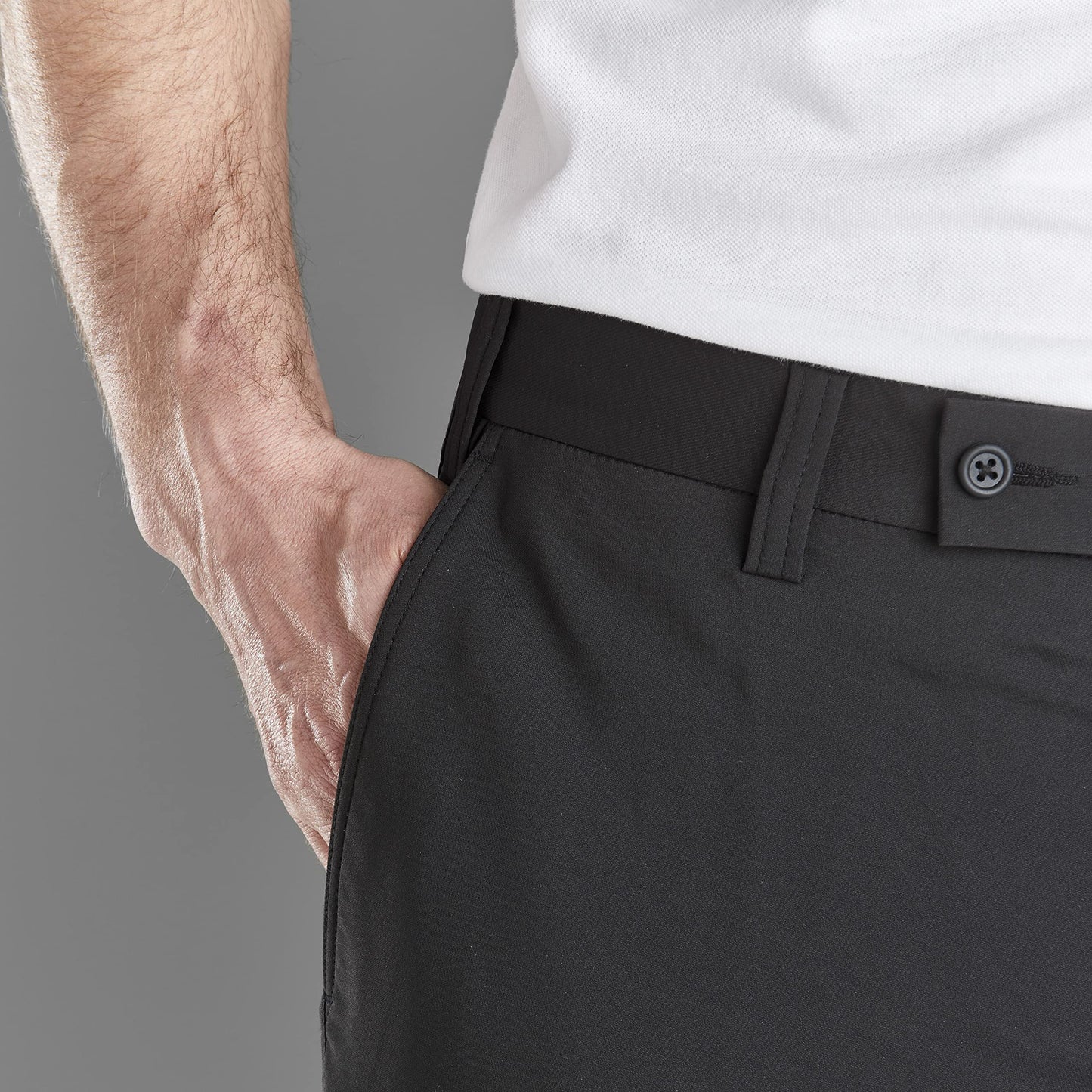 - Harry Hall Golf Trousers | Slim Fit | Elasticated Waistband, Stretch & Breathable Fabric - -