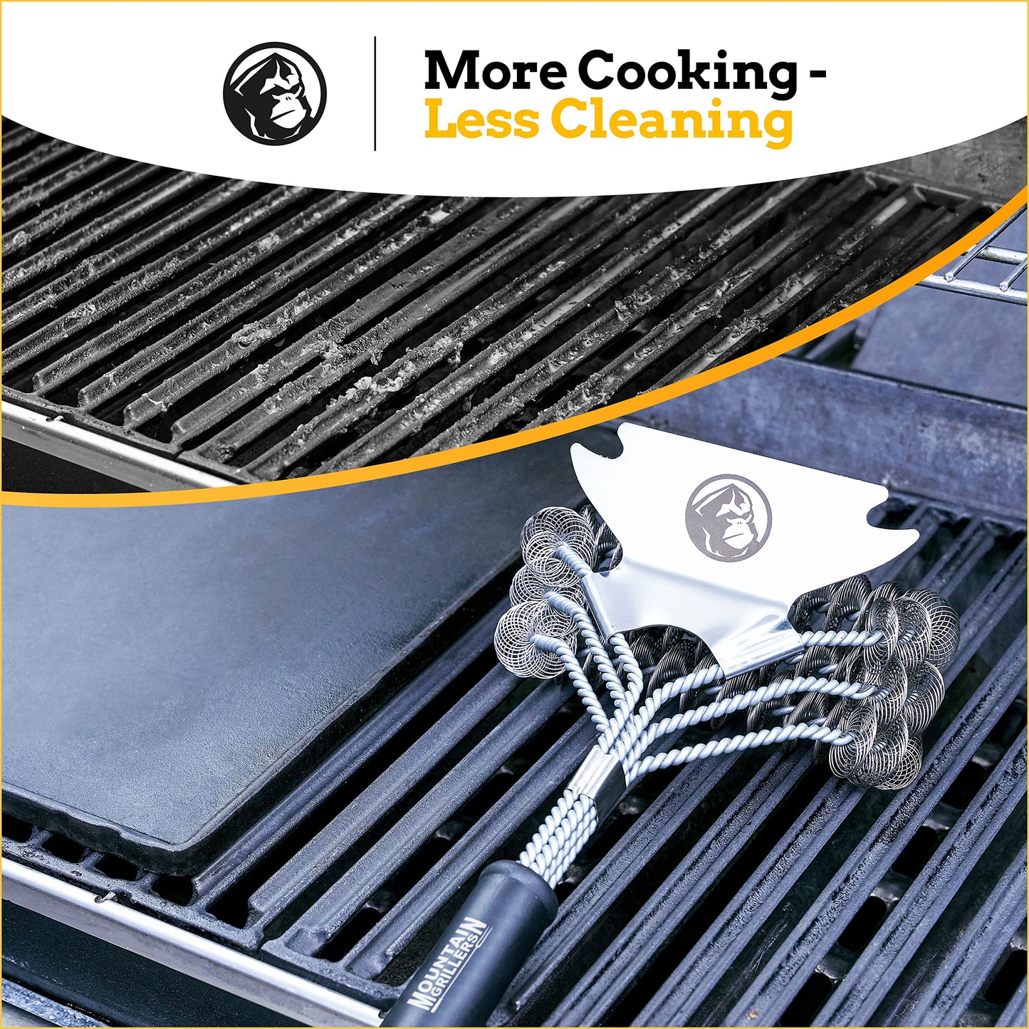 - Mountain Grillers | Bristle Free Grill Brush with Sharp Scraper -
