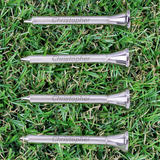 Custom Personalised Pack of 4 Golf Tees. Laser Engraved Great for Golfers.