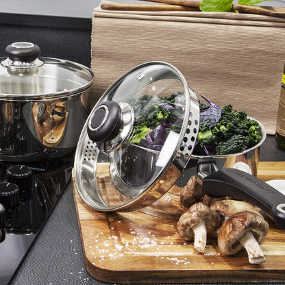 - Morphy Richards 970002 | Induction Frying Pan and Saucepan Set With Lids -