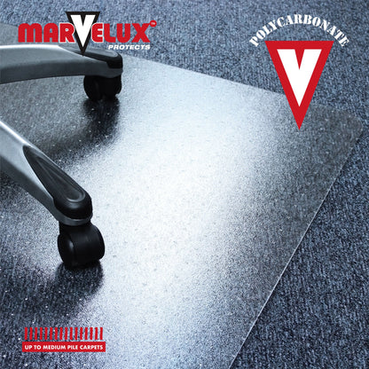 - Marvelux 90 x 120cm | (36" x 47") | Heavy Duty Premium Polycarbonate Rectangular Office Chair Mat -