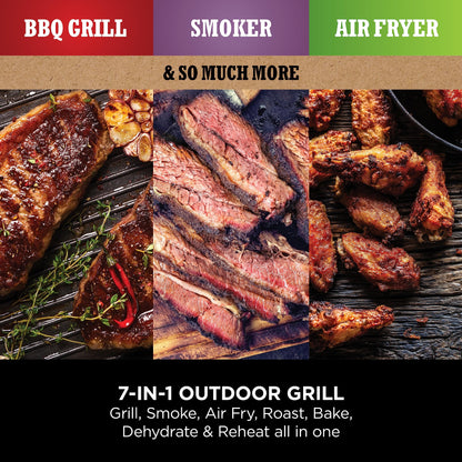 - Ninja Woodfire Electric Outdoor BBQ Grill | Smoker and Air Fryer with Pellets and Digital Probe -