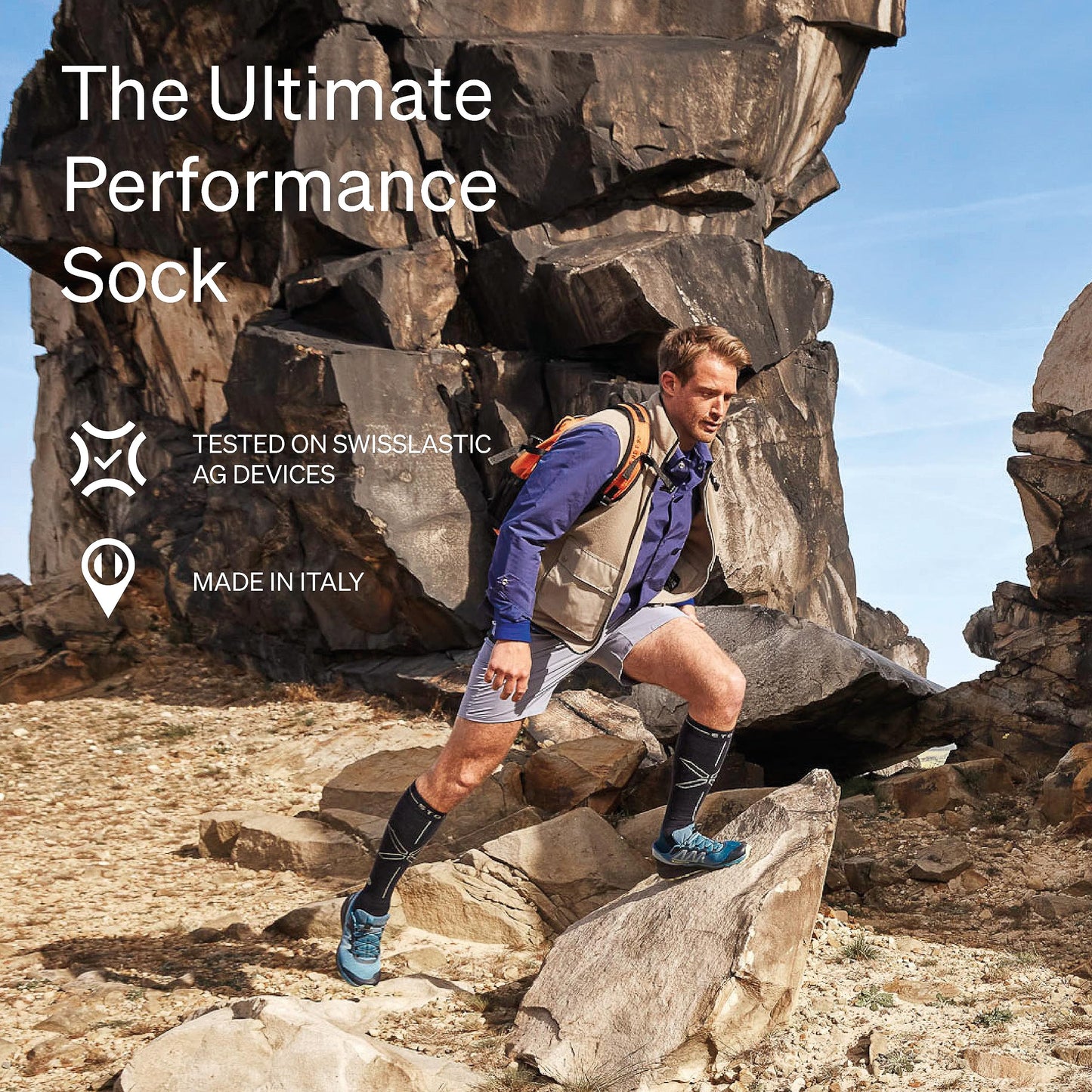 - STOX Energy Socks | Hiking Socks for Men | No Blisters, Hotspots, or Tick Bites - Merino Wool -