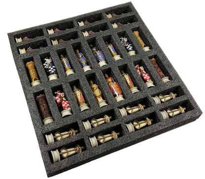 - HPL Medieval Times Crusades King Richard Christian Knights Chess Set | 17" Maltese Board -