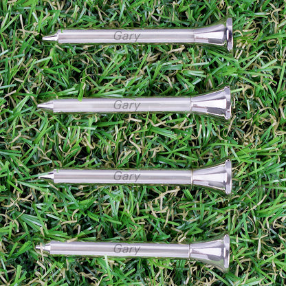 Custom Personalised Pack of 4 Golf Tees. Laser Engraved Great for Golfers.