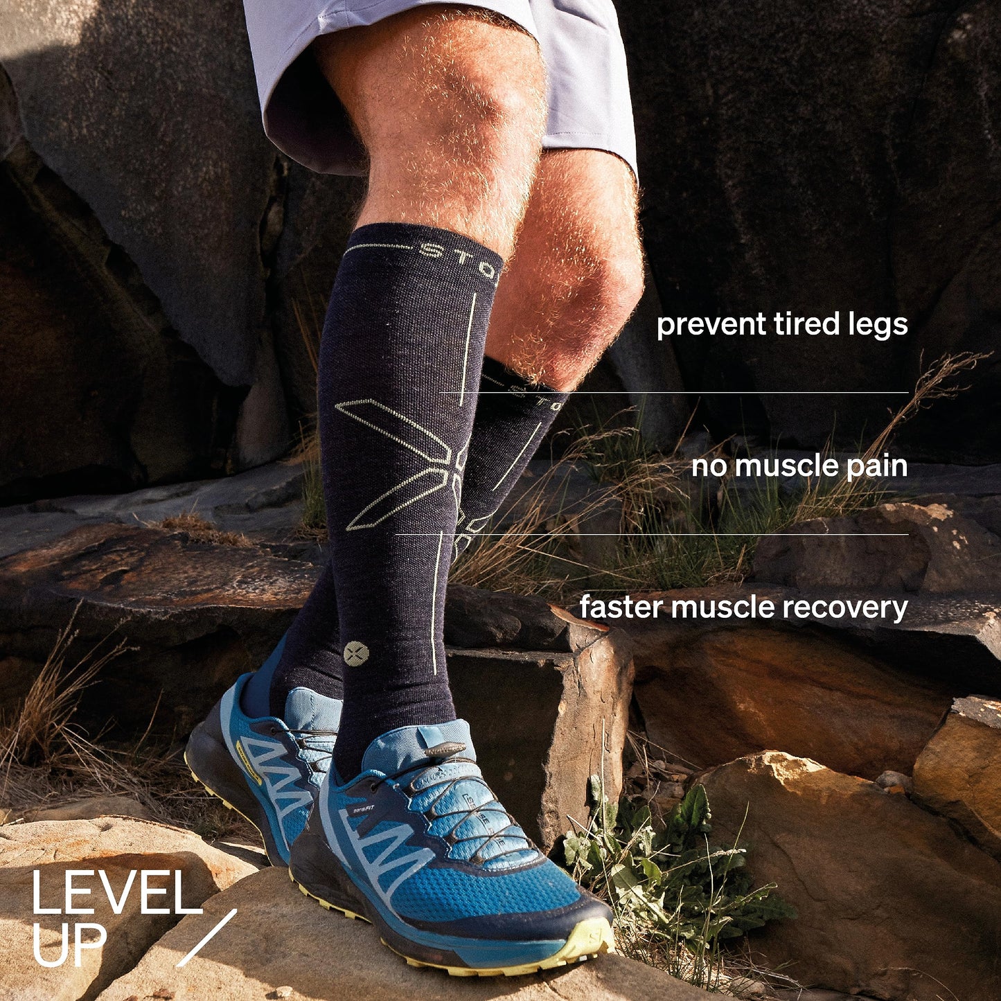 - STOX Energy Socks | Hiking Socks for Men | No Blisters, Hotspots, or Tick Bites - Merino Wool -