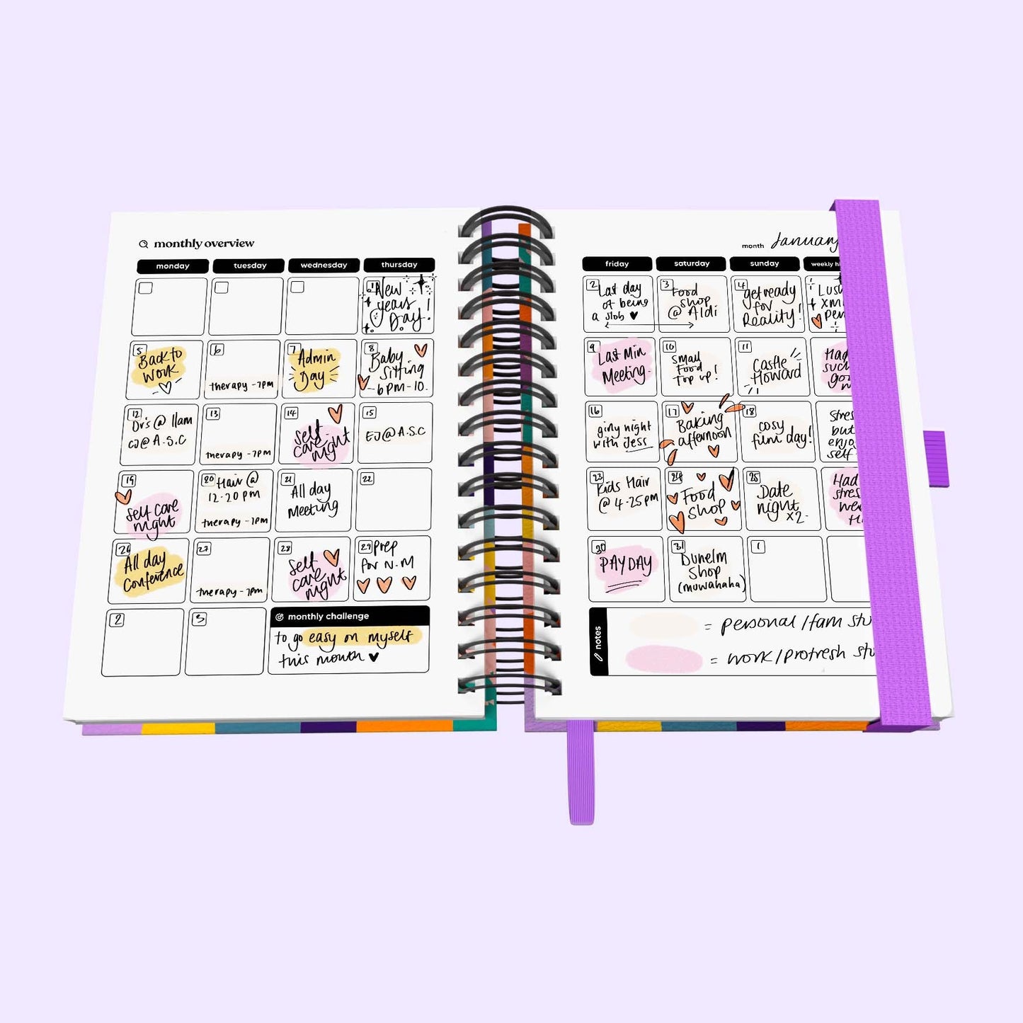 Daily Undated Spiral Spiral Journal