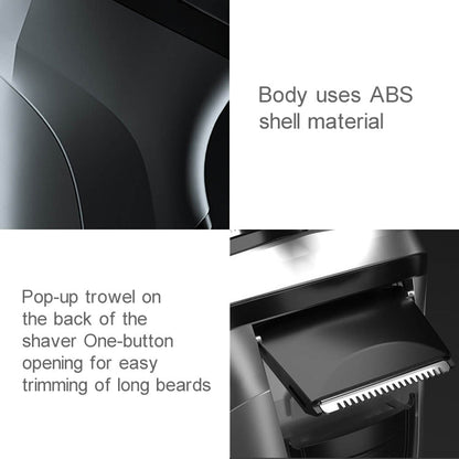 Original Xiaomi ENCHEN Water Proof Triple Rotary Double Ring Blade Shaving Head Electric Rechargeable Shaver For Men(Black)
