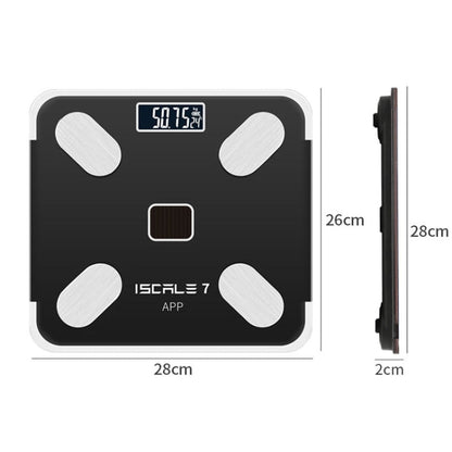ISCRLE7 Smart Weight Scale Bluetooth Body Fat Measuring Instrument Battery Model(Red)