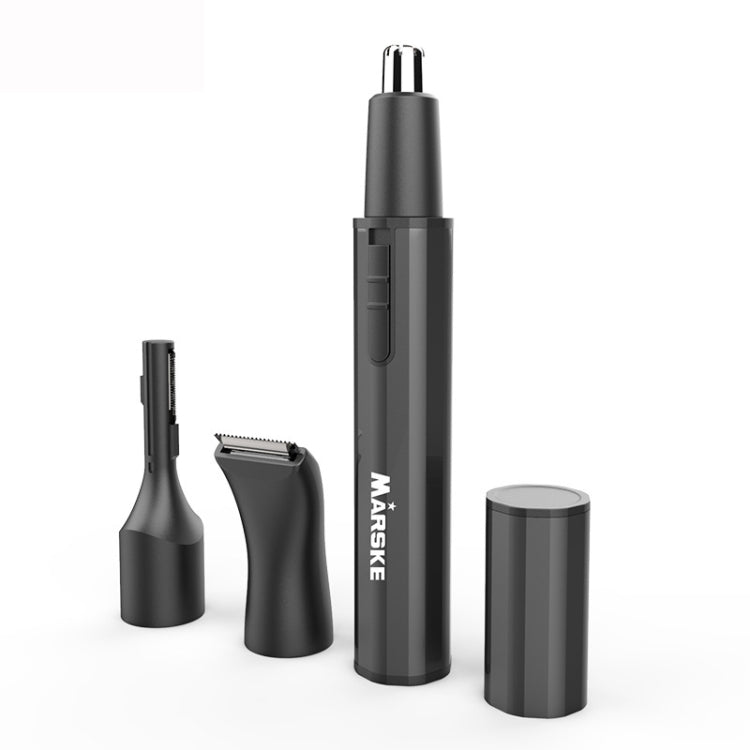 MARSKE  MS-7111 3 In 1 Electric Nose Hair Trimmer Type-C Rechargeable Grooming Instrument(Black)