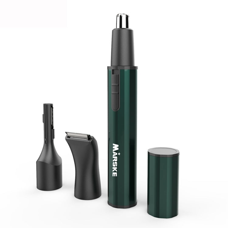 MARSKE  MS-7111 3 In 1 Electric Nose Hair Trimmer Type-C Rechargeable Grooming Instrument(Green)