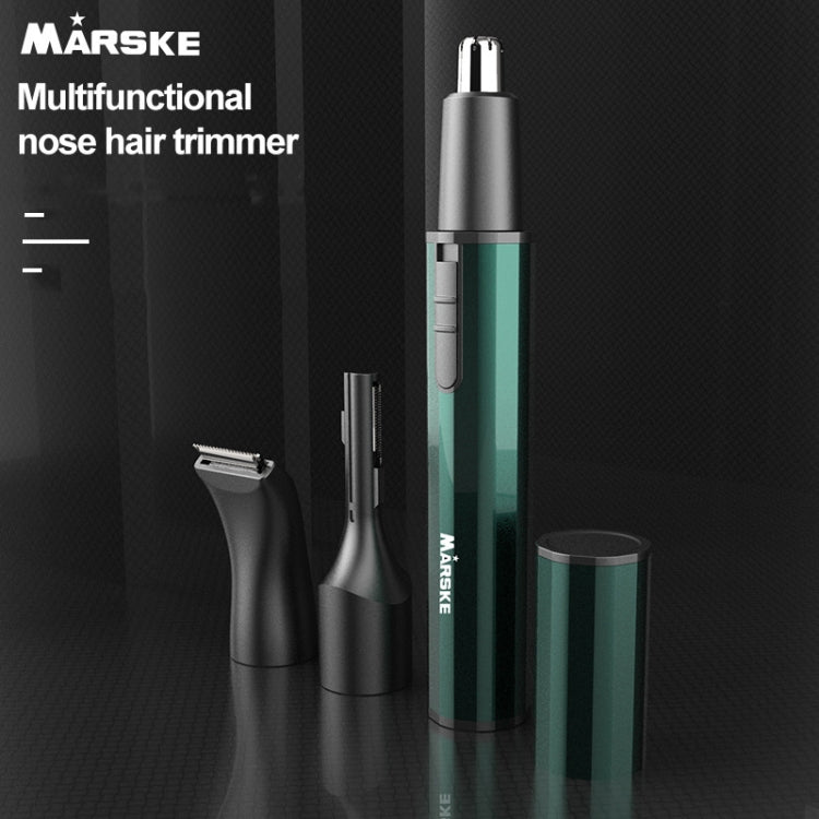 MARSKE  MS-7111 3 In 1 Electric Nose Hair Trimmer Type-C Rechargeable Grooming Instrument(Green)