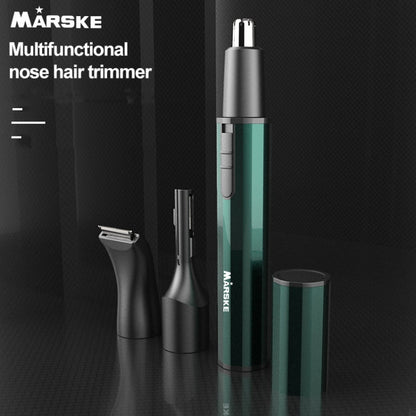 MARSKE  MS-7111 3 In 1 Electric Nose Hair Trimmer Type-C Rechargeable Grooming Instrument(Green)