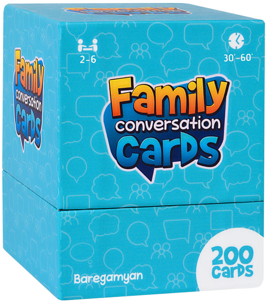 Baregamyan 200 Family Conversation Cards – Kids, Teens & Parents
