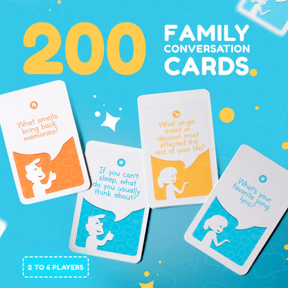 Baregamyan 200 Family Conversation Cards – Kids, Teens & Parents