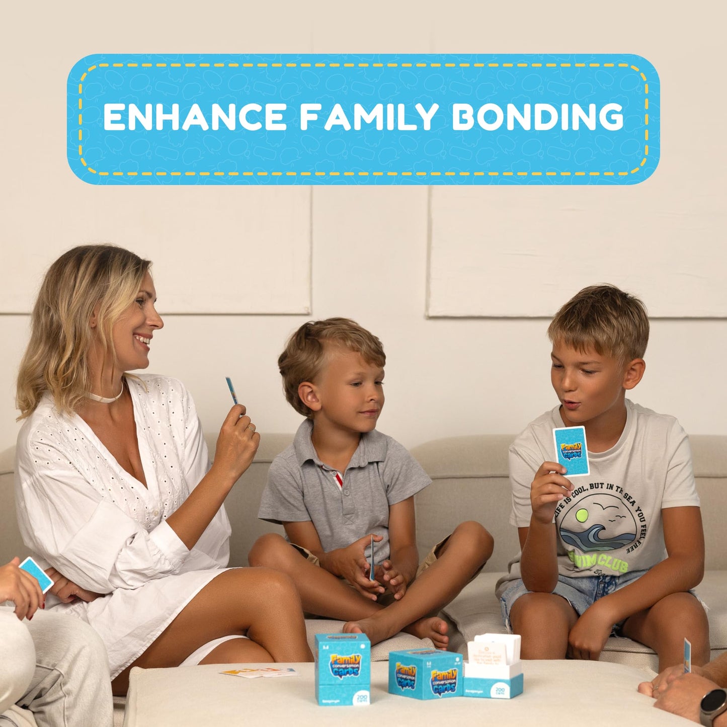 Baregamyan 200 Family Conversation Cards – Kids, Teens & Parents