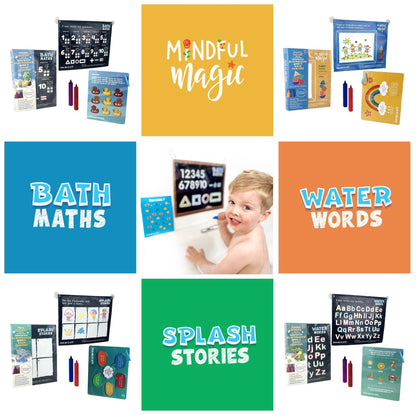 Bath Maths: Educational Bath Toys & Number Games - Bath Crayons and Learning Flashcards