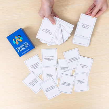 BayWel 100 Mindful Families Conversation Cards – Mindfulness Prompts for Home, Travel & Therapy