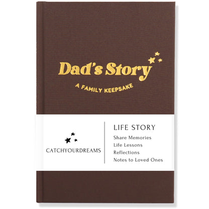 Dad's Story Journal (Hardcover) – 250+ Prompts | CATCHYOURDREAMS