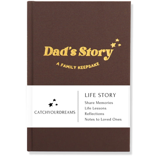 Dad's Story Journal (Hardcover) – 250+ Prompts | CATCHYOURDREAMS