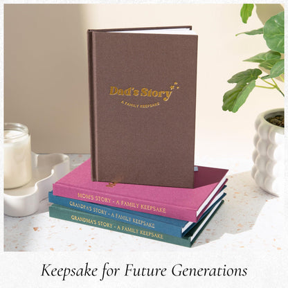 Dad's Story Journal (Hardcover) – 250+ Prompts | CATCHYOURDREAMS