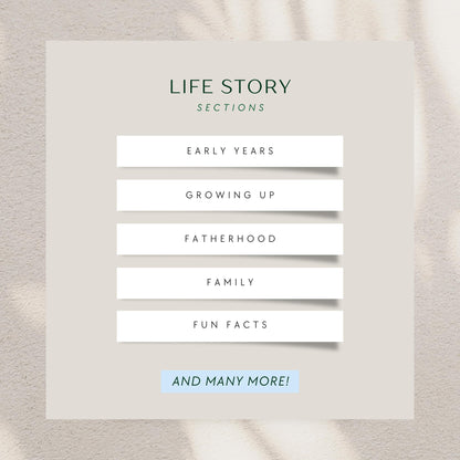 Dad's Story Journal (Hardcover) – 250+ Prompts | CATCHYOURDREAMS