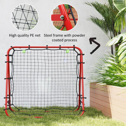 HOMCOM Rebounder Net Football Target Goal with Adjustable Angles