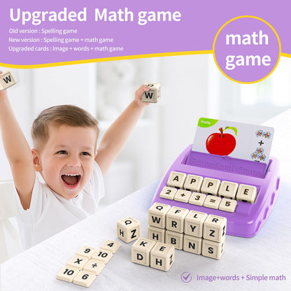 DEGIDEGI Matching Letter Games for Kids 4–8 | 2-in-1 Learning Toy (Purple)