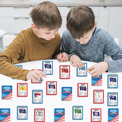 gisgfim – Flags of the United States Memory Game: 50 State Flags & Geography Learning Cards