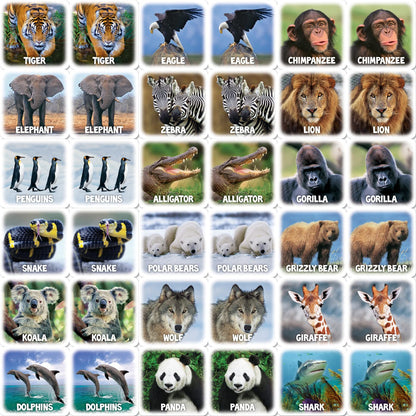 MasterPieces World of Animals Matching Game – Kids & Family Play | Laugh and Learn