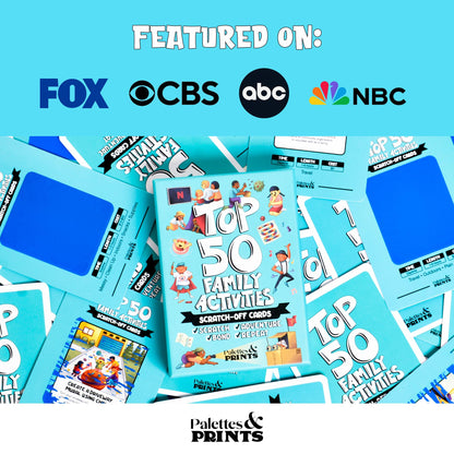 Palettes and Prints - Top 50 Family Activities: Scratch-Off Deck for Bonding & Fun