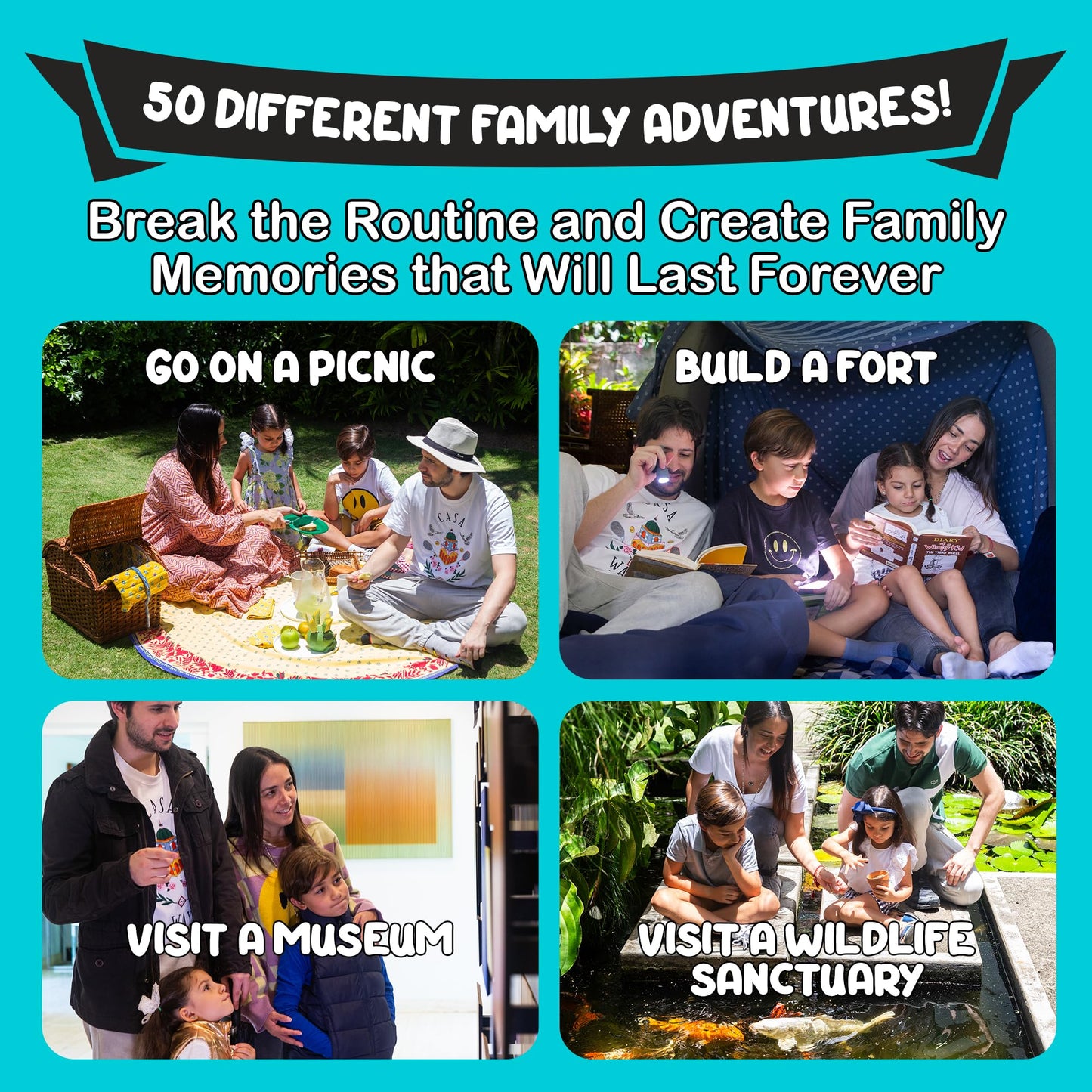 Palettes and Prints - Top 50 Family Activities: Scratch-Off Deck for Bonding & Fun