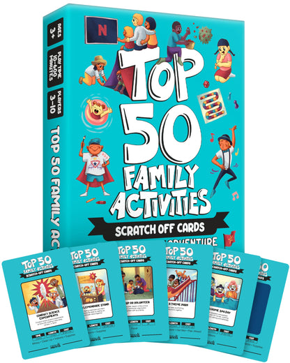 Palettes and Prints - Top 50 Family Activities: Scratch-Off Deck for Bonding & Fun