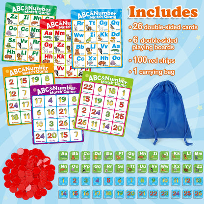 Quilinz Alphabet Bingo Game for Kids — ABC & 123 Learning