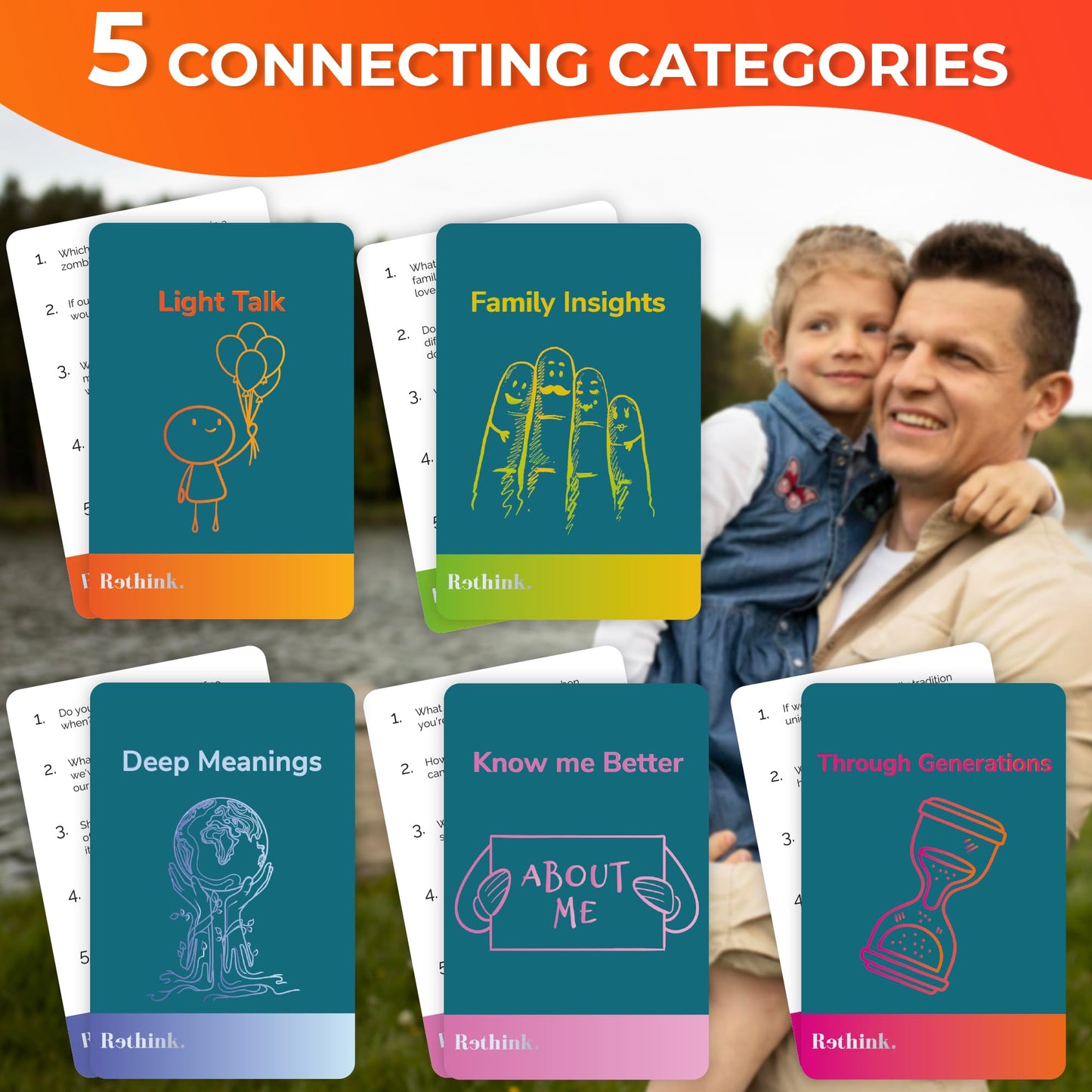 QUOKKA Conversation Cards Game - Family Edition | 500 Questions for Family Night