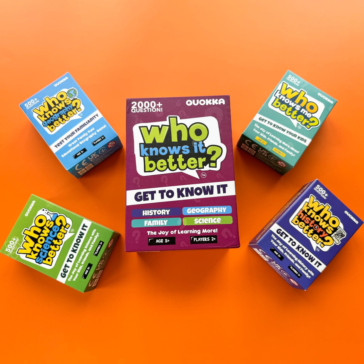 QUOKKA Who Knows Better? Science Family Card Trivia Game | Fun Learning for All Ages