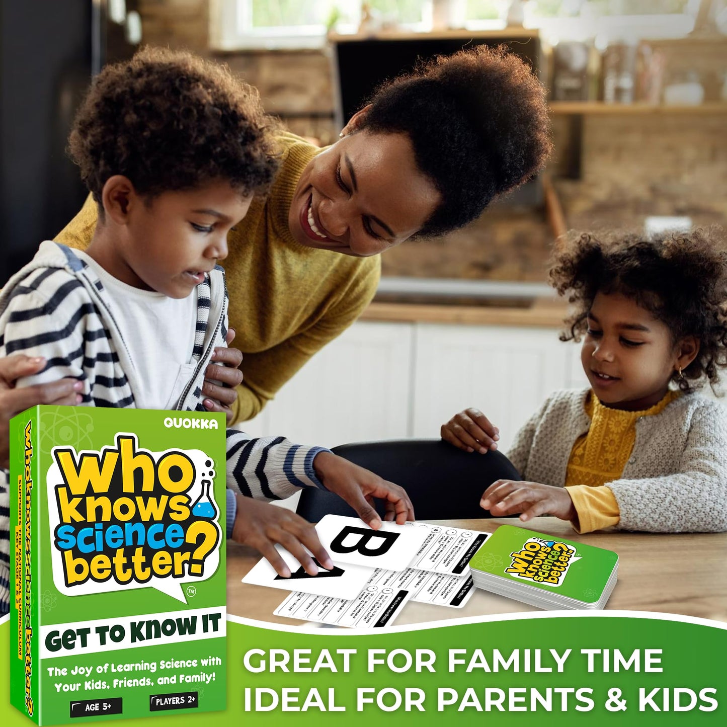 QUOKKA Who Knows Better? Science Family Card Trivia Game | Fun Learning for All Ages