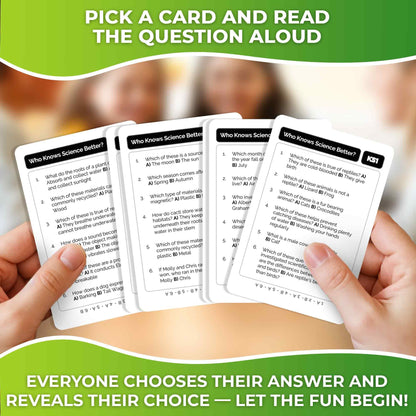 QUOKKA Who Knows Better? Science Family Card Trivia Game | Fun Learning for All Ages