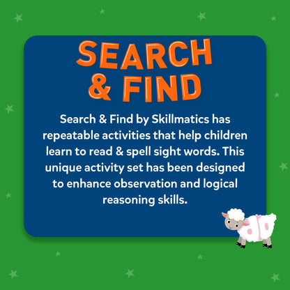 Skillmatics Search and Find Sight Words Game – Reusable Preschool Learning Activities
